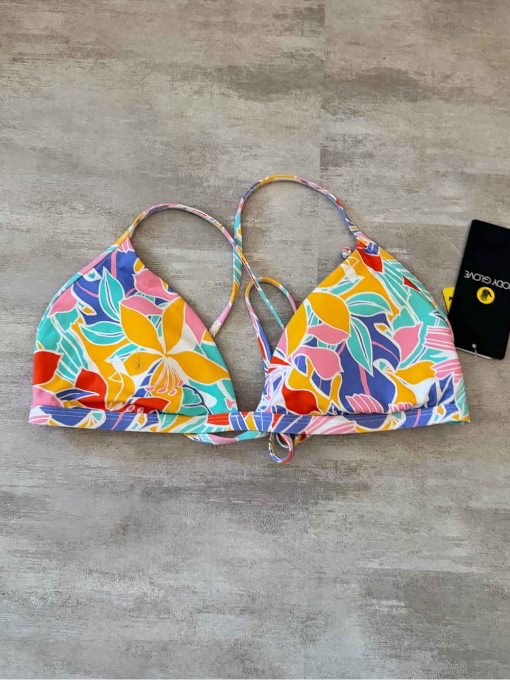 NWT | Body Glove Floral Triangle Bikini Swim Top - Size Large